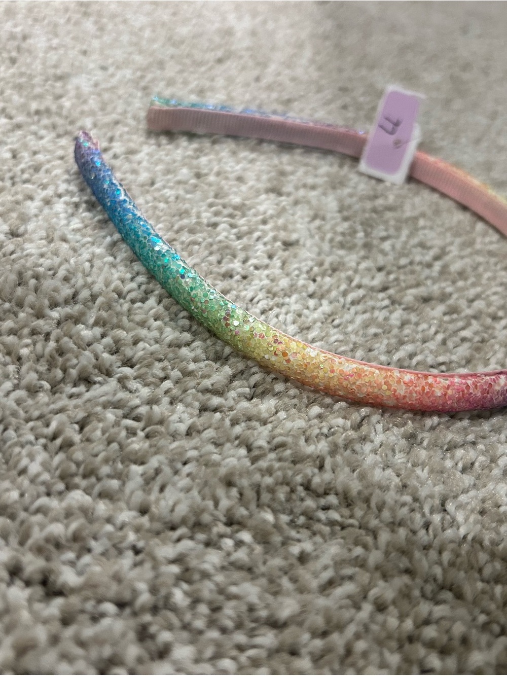 Rainbow glitter headband
